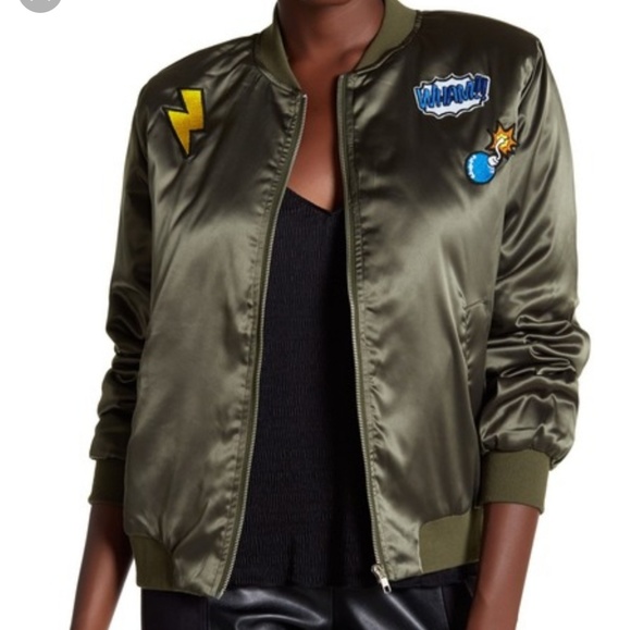 Elodie Jackets & Blazers - Elodie Bomber Patch Jacket